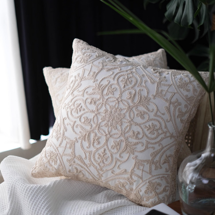 Linen Embroidery Cushion AM084