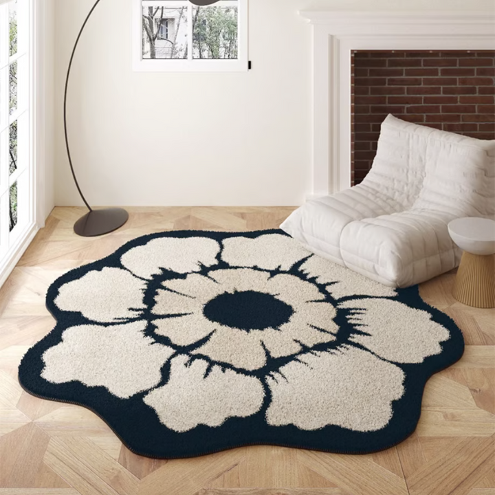 高档奢华花朵圆形地毯AM033 