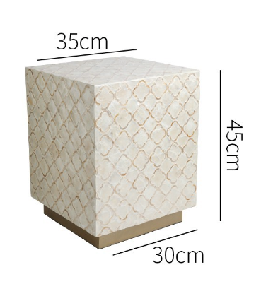 Japanese modern square shell side table 