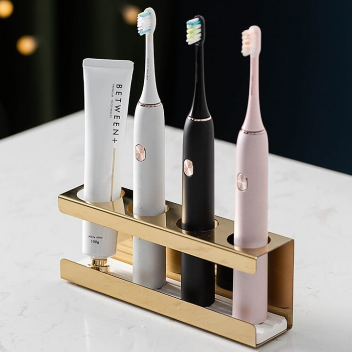 Toothbrush stand set (with 2 diatomaceous earth plates) 