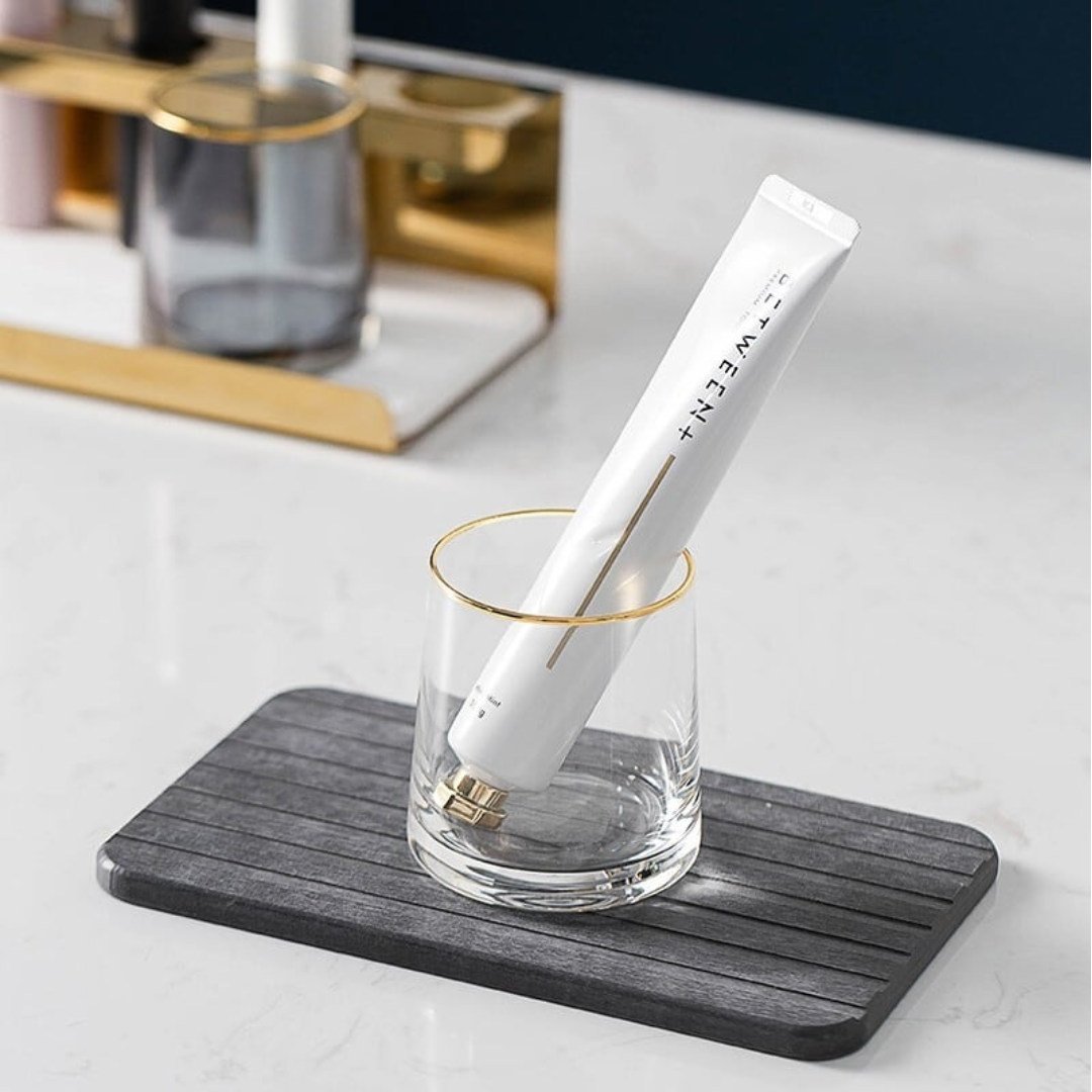 Toothbrush stand set (with 2 diatomaceous earth plates) 