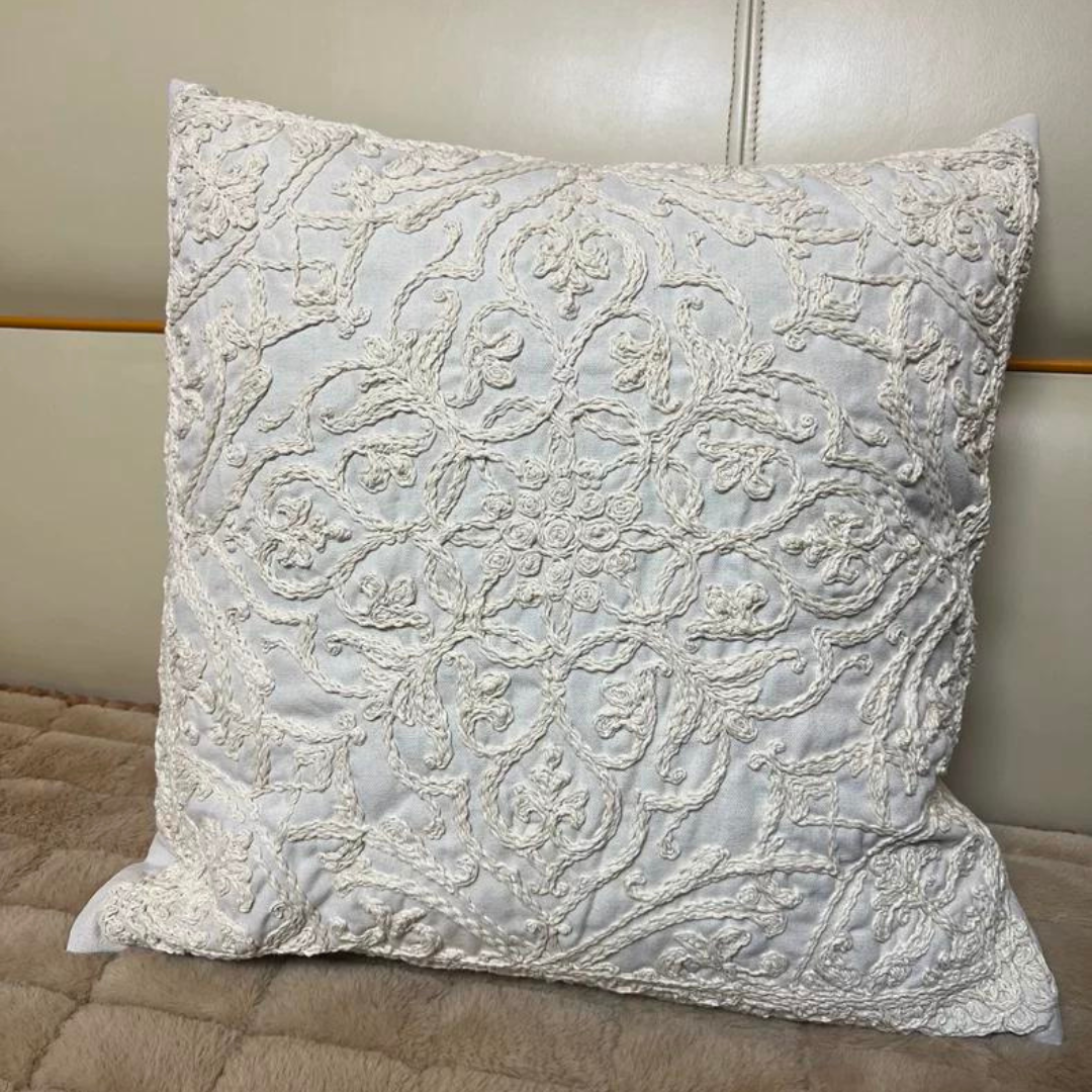 Linen Embroidery Cushion AM084