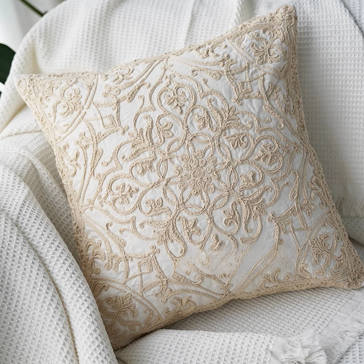 Linen Embroidery Cushion AM084