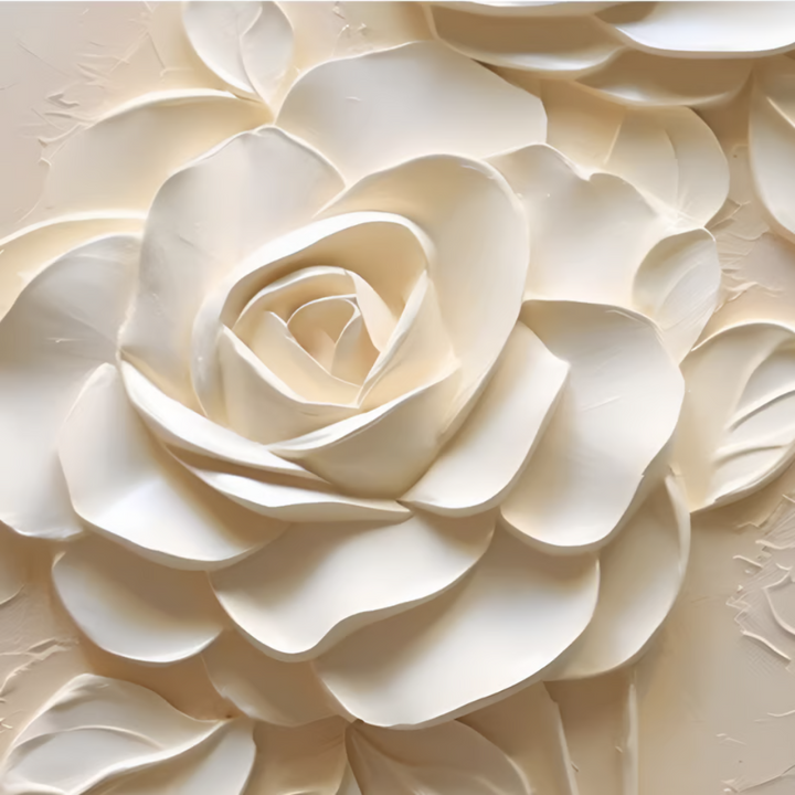 Cream Rose Living Wall Art AM031 
