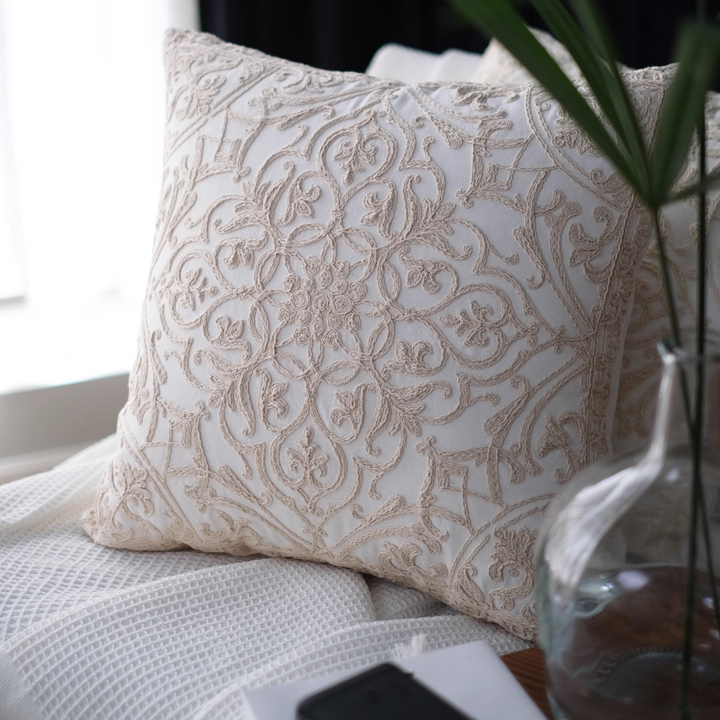 Linen Embroidery Cushion AM084