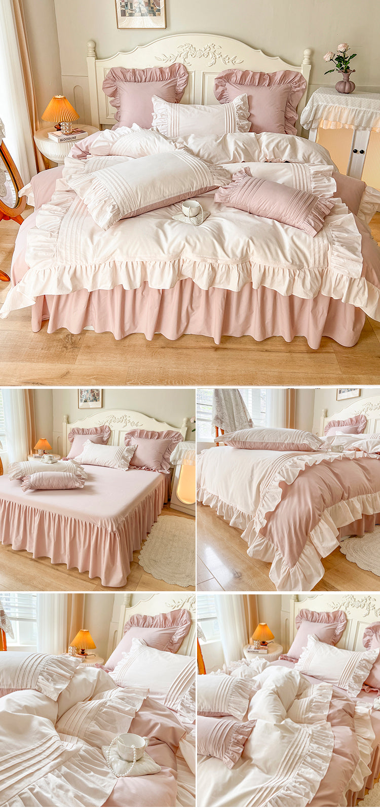 Ruffled Plush Warm Winter Girls Bedding Sets 