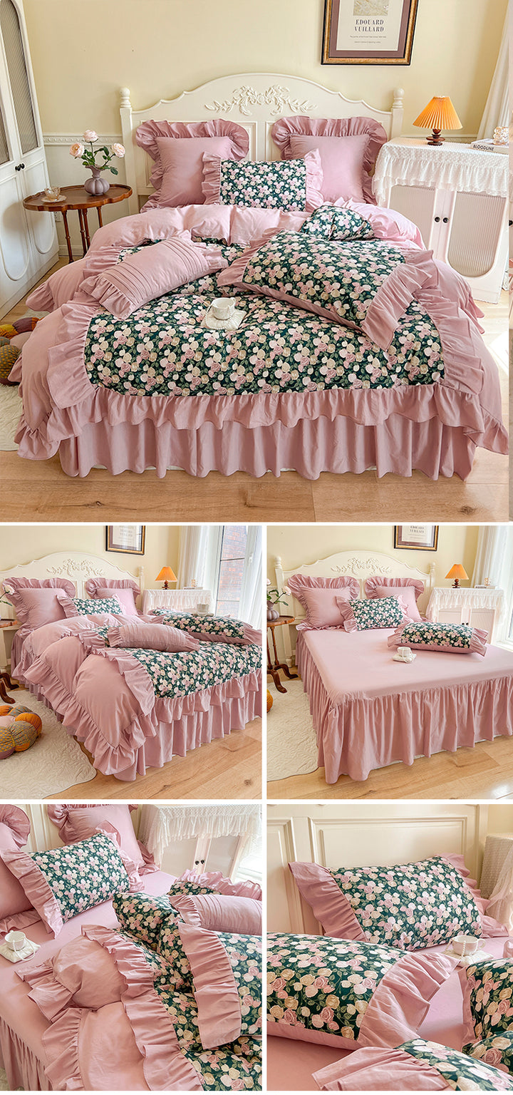 Ruffled Plush Warm Winter Girls Bedding Sets