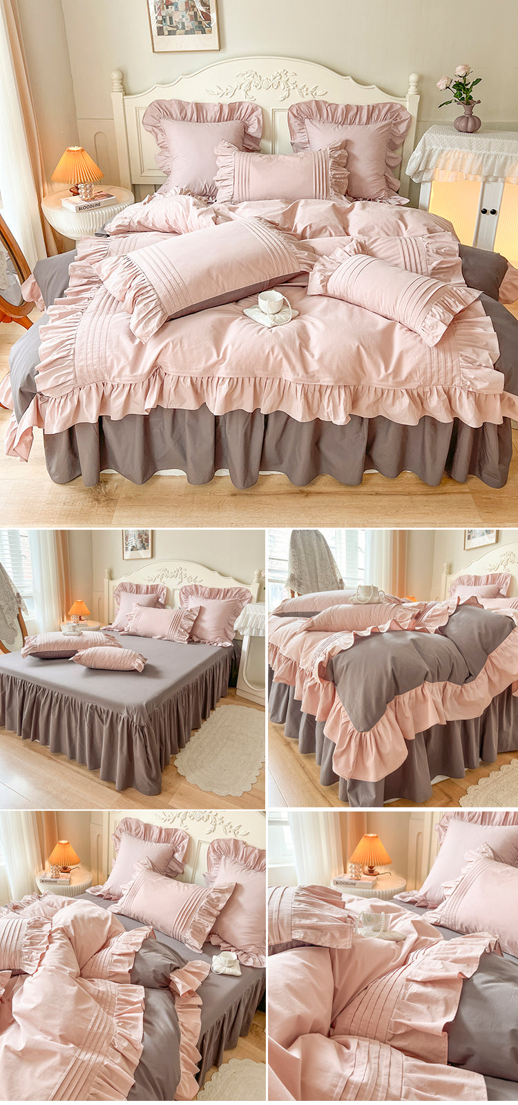 Ruffled Plush Warm Winter Girls Bedding Sets 