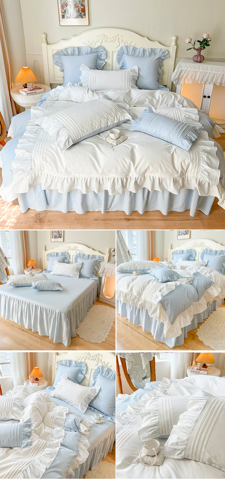 Ruffled Plush Warm Winter Girls Bedding Sets 