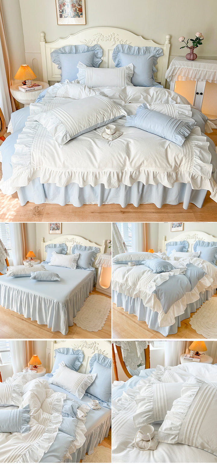 Ruffled Plush Warm Winter Girls Bedding Sets