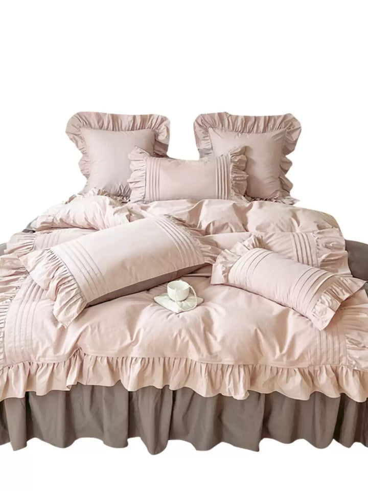 Ruffled Plush Warm Winter Girls Bedding Sets