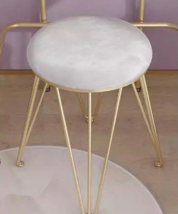 feminine style cushion gold chair