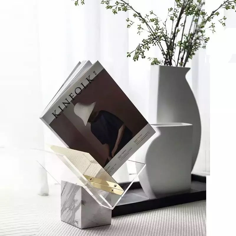 Marble color luxury book stand