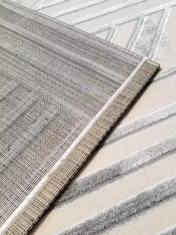 luxury silver line rug