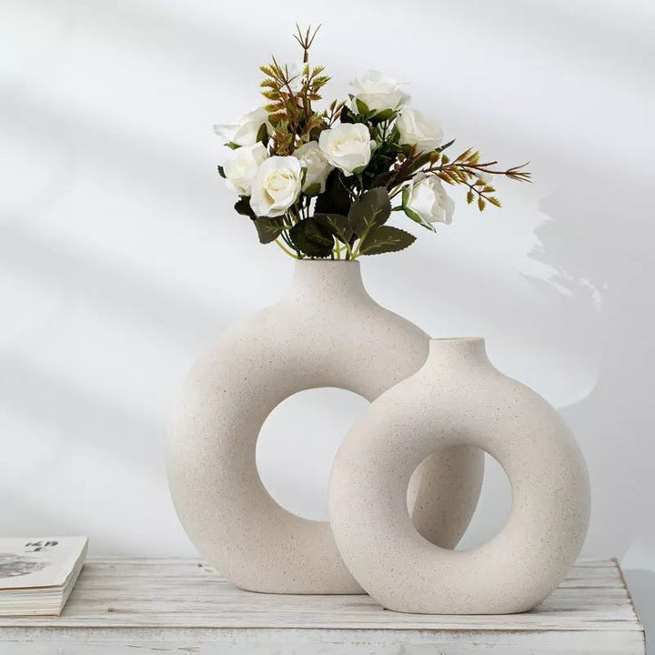 donut design flower vase 