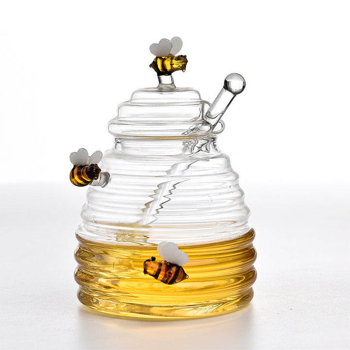 Bee motif honey pot