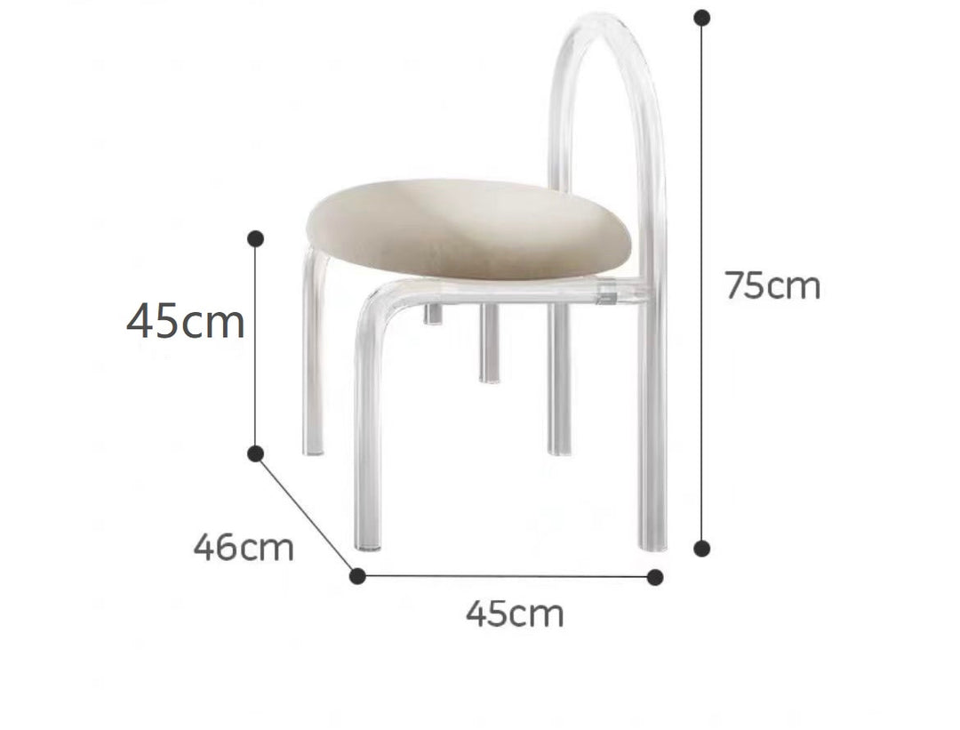 acrylic stand dining chair