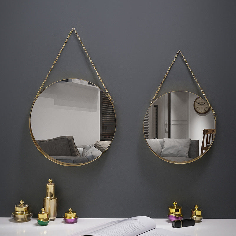 gold frame wall mirror