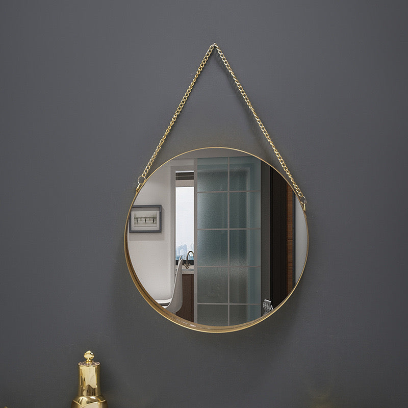 gold frame wall mirror
