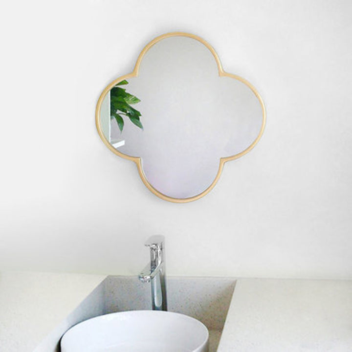 flower motif wall mirror