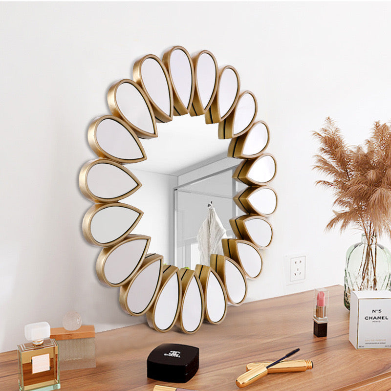 flower round mirror